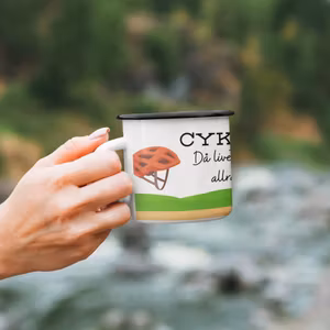 Emaljmugg - Cykel