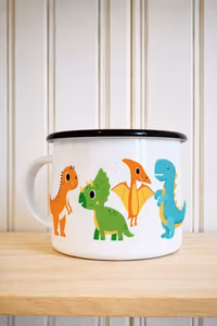 Emaljmugg - Dino