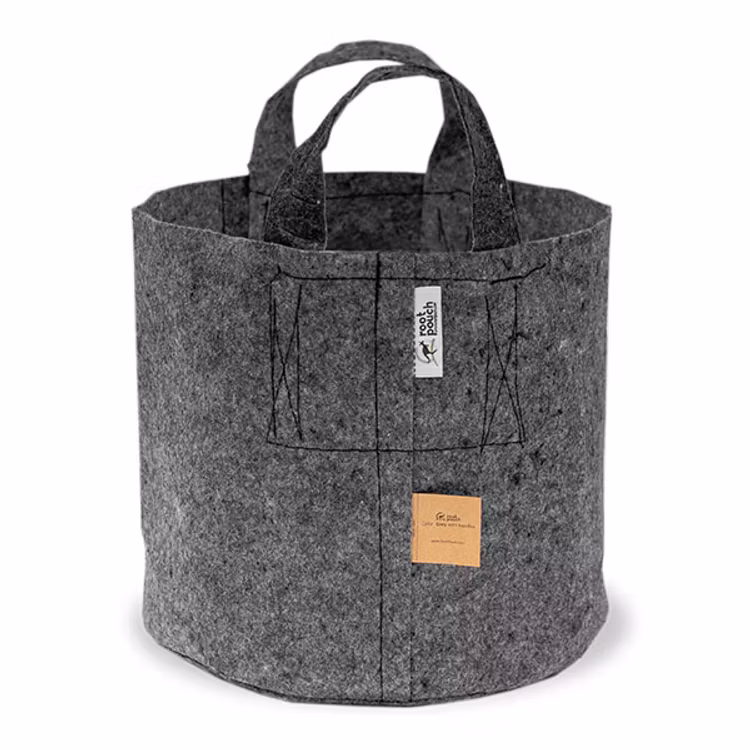 Odlingssäck Root Pouch - ca 30 liter grå med handtag