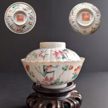 * SOLD * Chinese Antique porcelain Gaiwan, Late Qing #2736