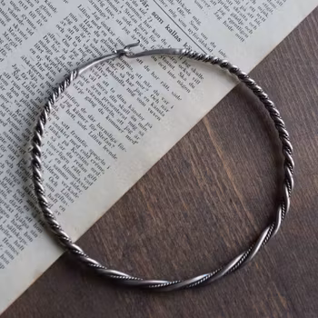 Vintage Scandinavian design sterling silver necklace collar Swedish handmade 56g
