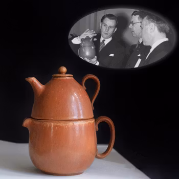 Gunnar Nylund Teapot Rorstrand Rörstrand 40-50s Sweden Stoneware Scandinavian