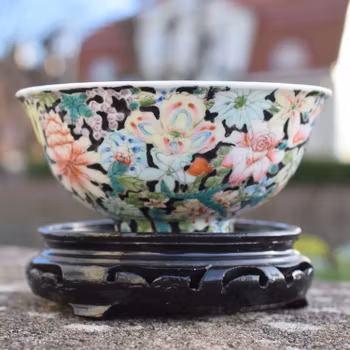 Antique Chinese Millefleur Mille fleur bowl Guangxu Mark & Period
