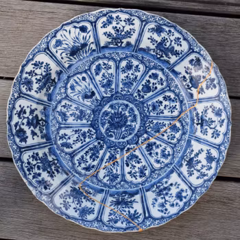 A very large Kangxi charger with lotus pattern