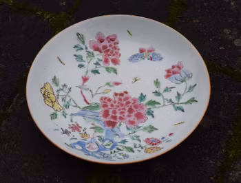 A very fine Yongzheng period famille rose deep mouth dish