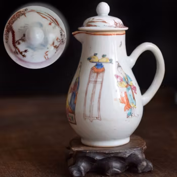 Antique Chinese famille rose creamer pitcher Early 18th C, Yongzheng / Qianlong