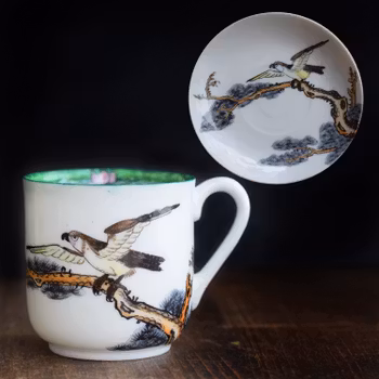 Vintage teacup with saucer from Dao Feng Shan / Tao Fong Shan Hong Kong Eagle