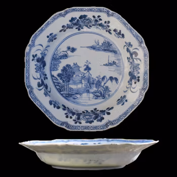 Antique Chinese Porcelain plate in Blue & White early 18th century #699