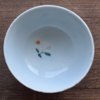 Antique Chinese Porcelain teacup & saucer early 18th C Famille Rose #693