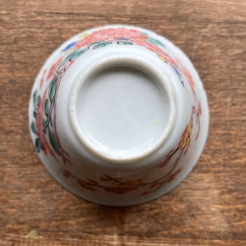 Antique Chinese Porcelain teacup and saucer Yongzheng Period 18th c #729