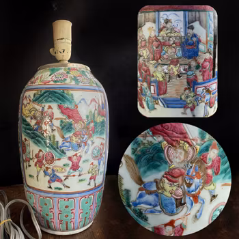 One Chinese famille rose Porcelain vase / lamp Tongzhi, late Qing Dynasty #786