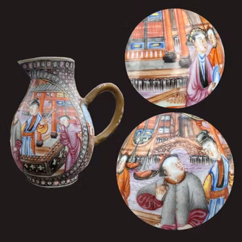 Antique Chinese Porcelain creamer 18th C Famille Rose Qianlong #798
