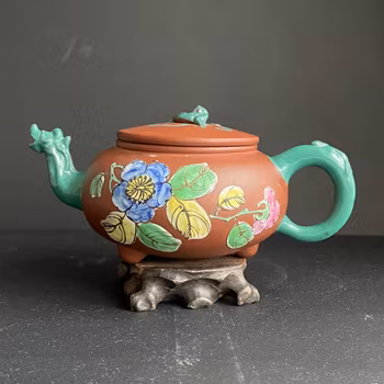 An antique Chinese Yixing teapot with dragon spout  #903