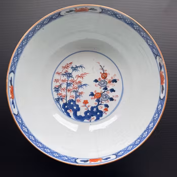 Antique Chinese Imari punch bowl, Kangxi Period early 18th century #935