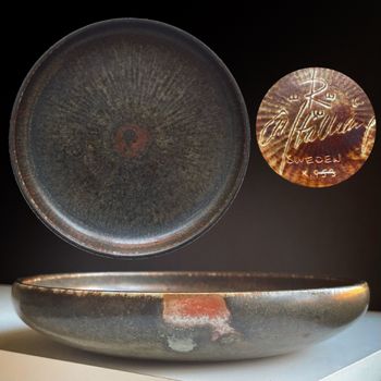 Carl-Harry Stalhane Rorstrand Stålhane Rörstrand Bowl Unique Signed 1961 #1017