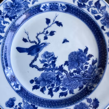 Antique Kangxi / Yongzheng Period Chinese Porcelain plate Qing Dynasty #1070