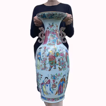 Chinese huge sized Wu Shuang Pu Mandarin vase 65 cm first half of 19th c #1128