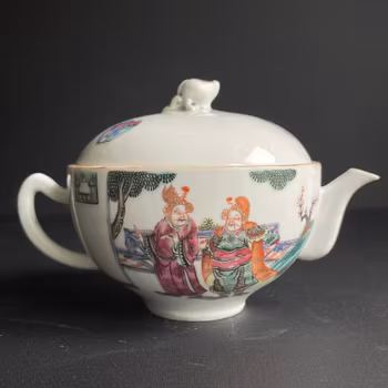 Chinese famille rose teapot Tongzhi late Qing Dynasty #1156