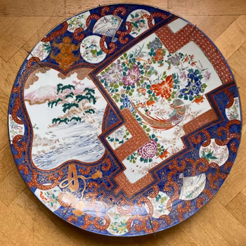 Japanese Monumental monster sized Antique imari charger #1222