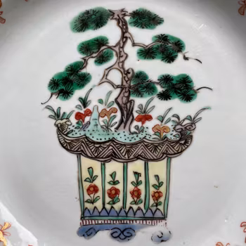 Antique Chinese Famille Verte plate, Kangxi / Yongzheng period #1289