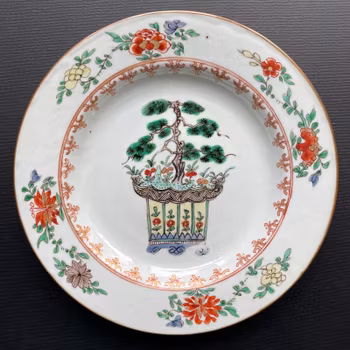 Antique Chinese Famille Verte plate, Kangxi / Yongzheng period #1289