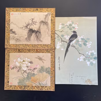 3 Antique Chinese paintings, republic period #1290