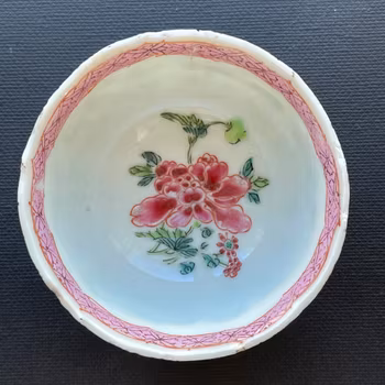 Antique Chinese famille rose tea cup 18th century #1363
