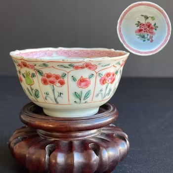 Antique Chinese famille rose tea cup 18th century #1363