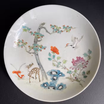 Antique Chinese plate, Tongzhi Mark and Period #1421