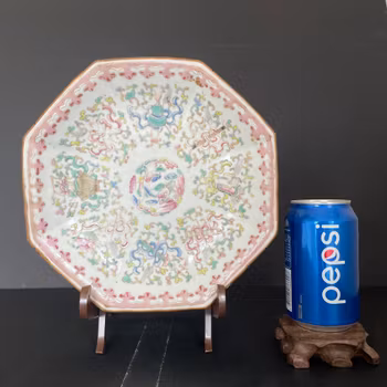 Antique Chinese altar bowl, tazza, Late Qing Dynasty #1423