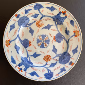 Antique Chinese imari plate, first half of the 18th c, Qing Dynasty #1450
