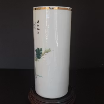 An Antique Chinese Porcelain Brush Pot / Hat stand Republic #1456