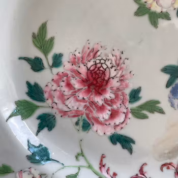 Chinese famille rose plate, Qianlong, 18th c #1488