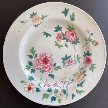 Chinese famille rose plate, Qianlong, 18th c #1488