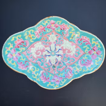 Chinese Peranakan Nyonya Straits tazza late Qing dynasty #1493