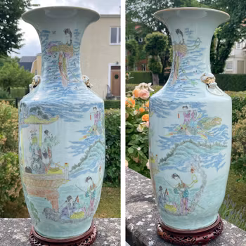 Large vase decorated with the eight immortals, Republic period #1528