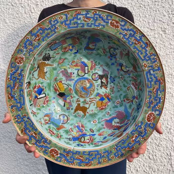 Chinese antique handwash basin mystical creature, first half of the 19th c #1533