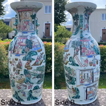 Chinese Antique porcelain vase, Tongzhi/Guangxu, second half of the 19th c 耕织图#1539