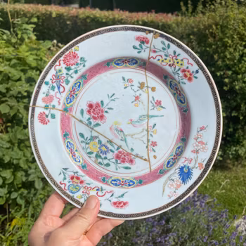 Chinese Antique porcelain plate first half of 18th C Yongzheng / Qianlong #1562