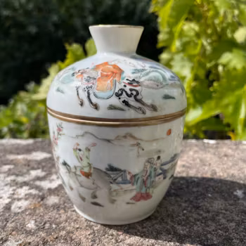 Chinese antique lidded bowl Late Qing, Tongzhi / Guangxu #1583