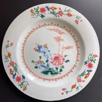 Chinese Antique porcelain plate first half of 18th C , Qianlong #1605