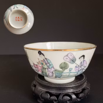 Chinese antique bowl, republic period  #1631