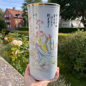 Chinese Antique Porcelain Brush Pot /Hat stand Late Qing / Republic 杨紫卿 #1633