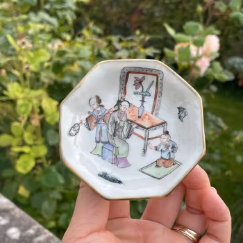 Chinese Antique 19th C. Tazza, Altar bowl, Tongzhi, Qing Dynasty #1660