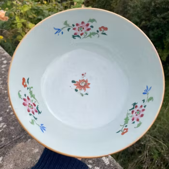 Large Chinese Antique Famille Rose bowl, Qianlong, 18th century #1665