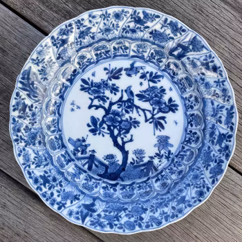 Chinese antique porcelain blue and white Plate , Kangxi period 1661-1722 #1683