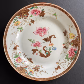 Chinese Antique porcelain plate first half of 18th C Yongzheng / Qianlong #1714