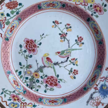 Chinese Antique porcelain plate first half of 18th C Yongzheng / Qianlong #1735