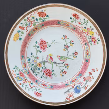 Chinese Antique porcelain plate first half of 18th C Yongzheng / Qianlong #1735