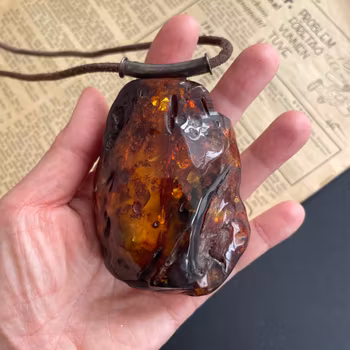 100% Natural Danish Amber Pendant Big Baltic amber 81 grams #1756